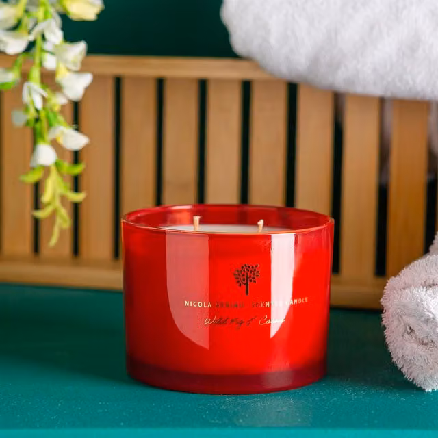 Nicola Spring Scented Candle, Red