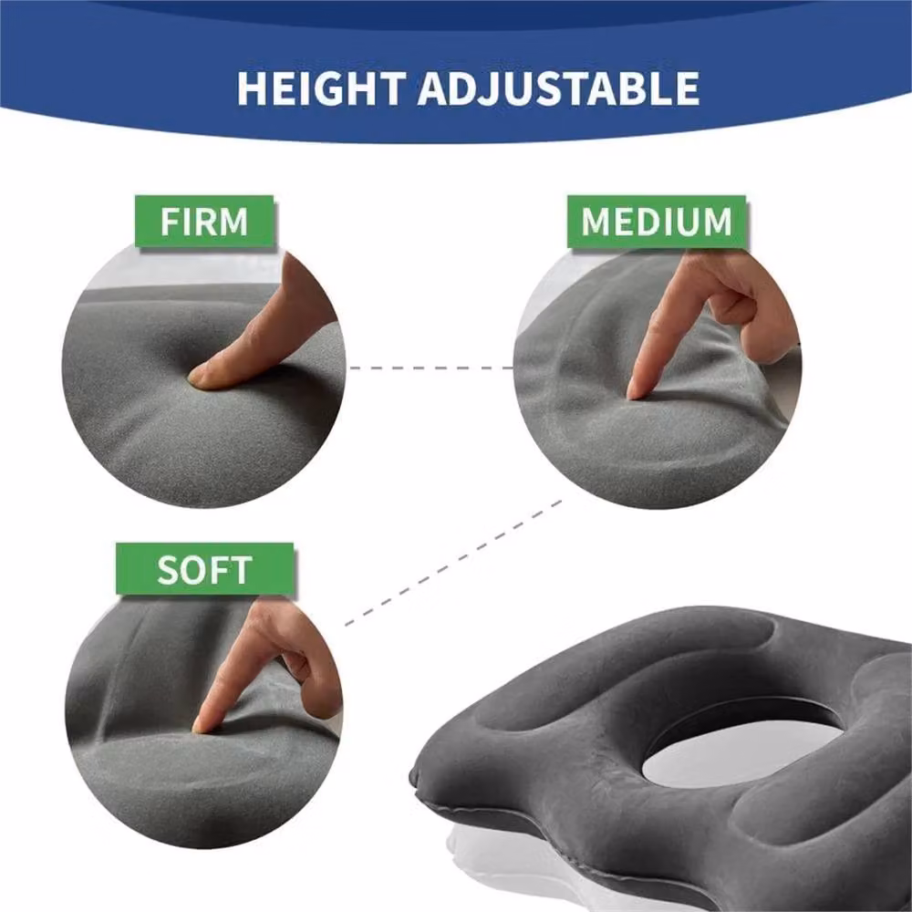 SPETLEK Large Inflatable Orthopaedic Donut Seat Cushion in Dark Grey, W: 120 cm x D: 150 cm – 2