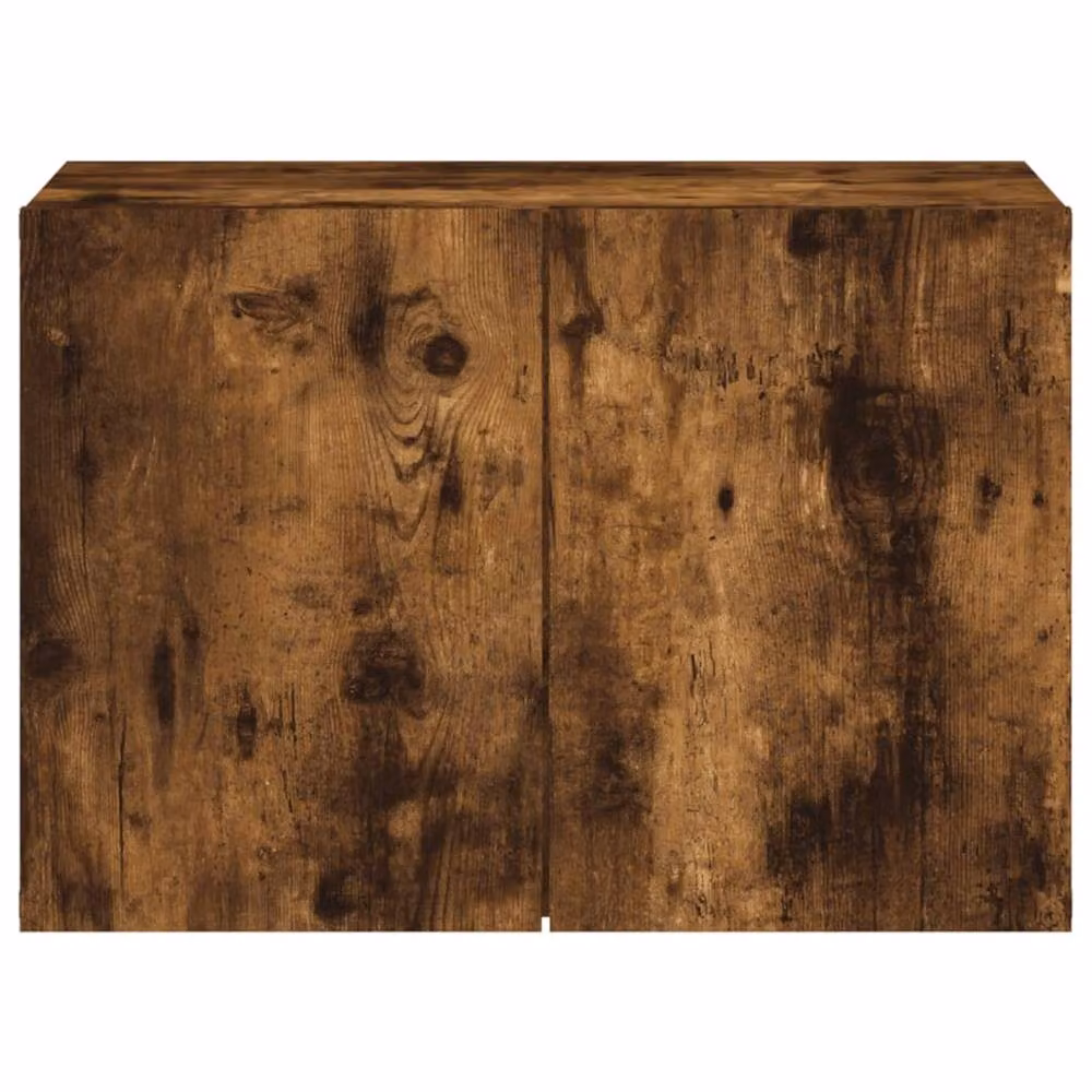 Berkfield Home Wall-mounted Smoked Oak TV Cabinet in Brown, W/D/H: 60 x 30 x 41 cm – 6
