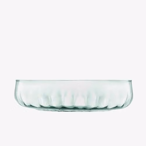 LSA International Mia Low Salad Bowl, Transparent Recycled Glass, Diameter: 31 cm – 1