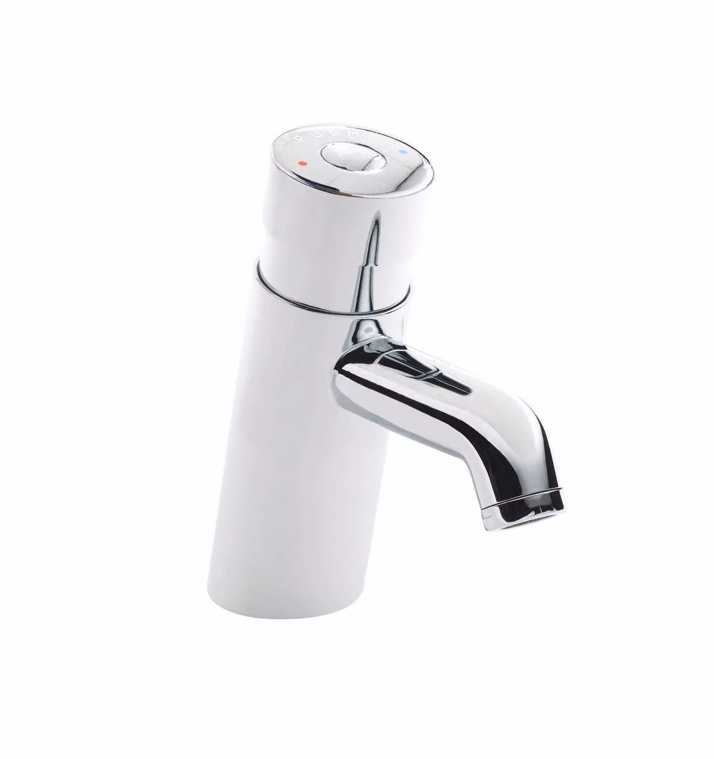 Nes Home Chrome Self Closing Round Basin Mono Mixer Tap in Silver – 2