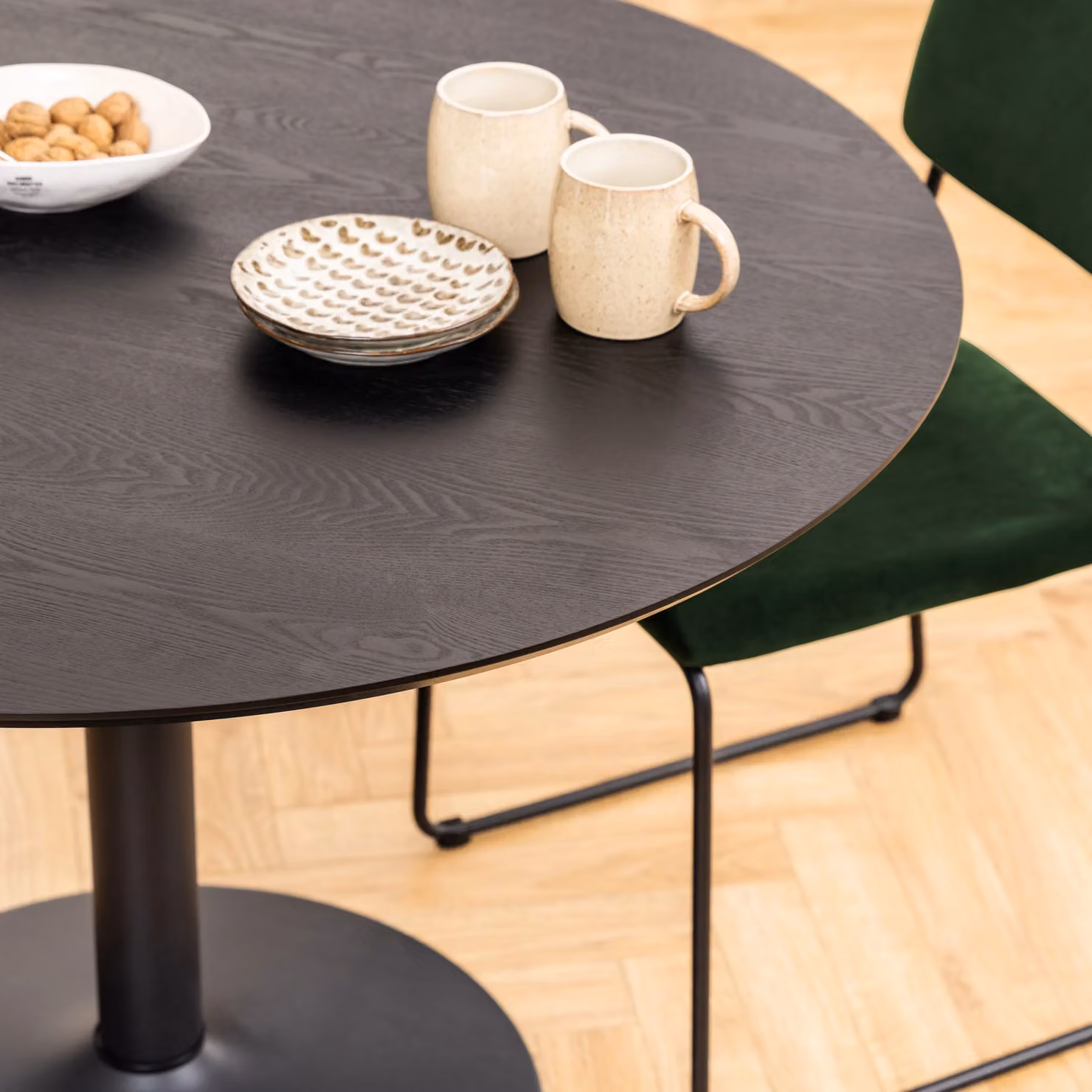 Furniture To Go Ibiza Round Dining Table in Black Ash – 5