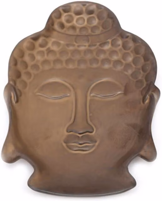 KDMK Brown Ceramic Buddha Trinket Tray, Diameter: 22 cm