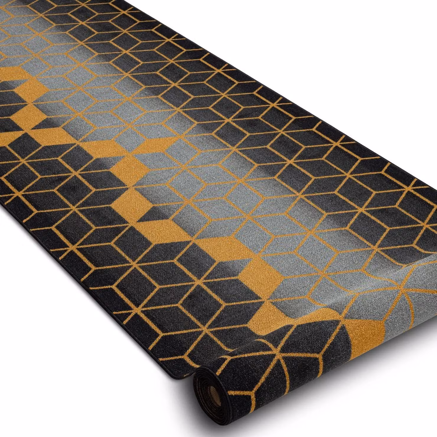 RugsX Anti-Slip Modern Polyamide Runner in Black and Multicolour, W/D: 120 x 260 cm – 2