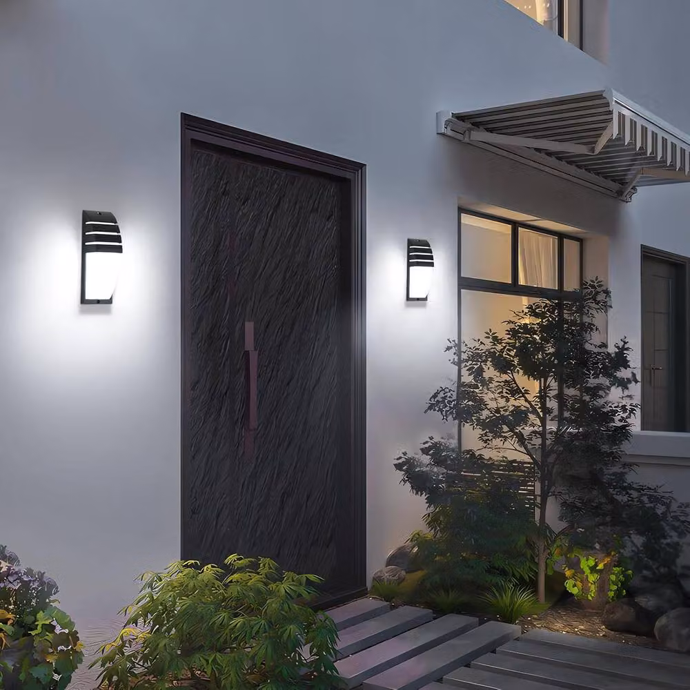 Goeco 2 Pack Modern Up and Down LED Wall Lights in Black, 12 W, 6500 K, IP65 Waterproof – 3