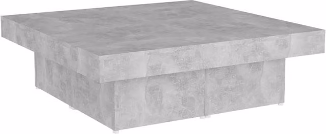 Berkfield Home Modern Square Coffee Table in Concrete Grey, W/D/H: 90 x 90 x 28 cm – 1