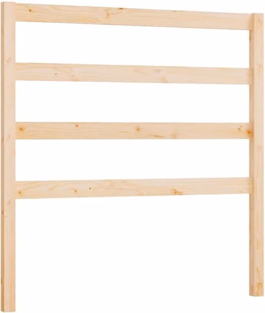 Berkfield Home Rustic Solid Pine Bed Headboard in Beige, W/D/H: 95 x 4 x 100 cm