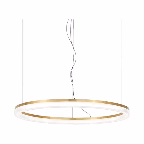 Ideal Lux Crown Integrated LED Pendant Ceiling Light in Brass with 3000Lm Warm White Light