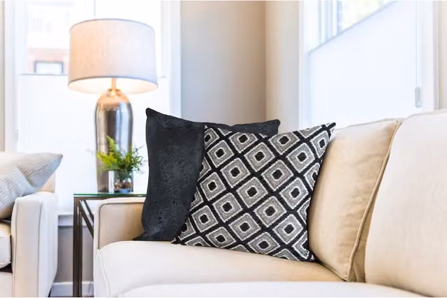 NewEdgeBlinds PISA Square Cushion Cover in Black