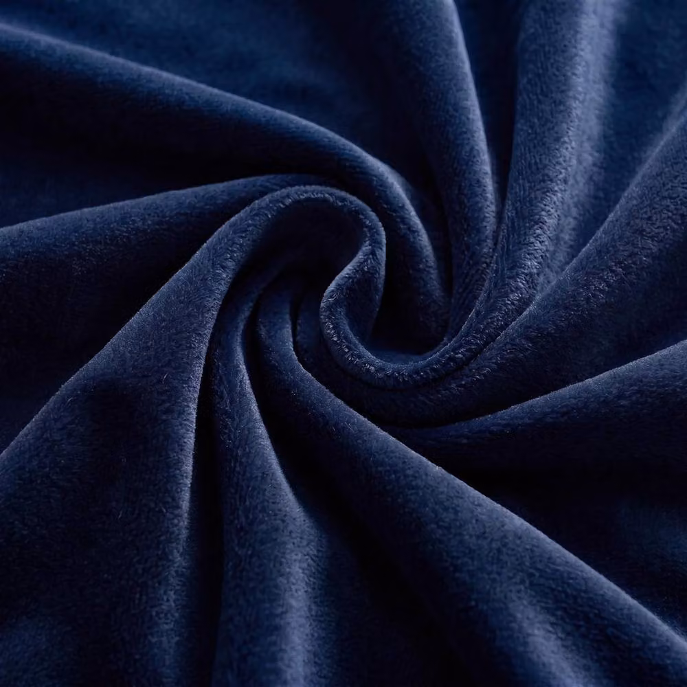 Alan Symonds Blue Velvet Thermal Blackout Eyelet Curtains Pair, Width: 168 cm, Drop: 137 cm – 3