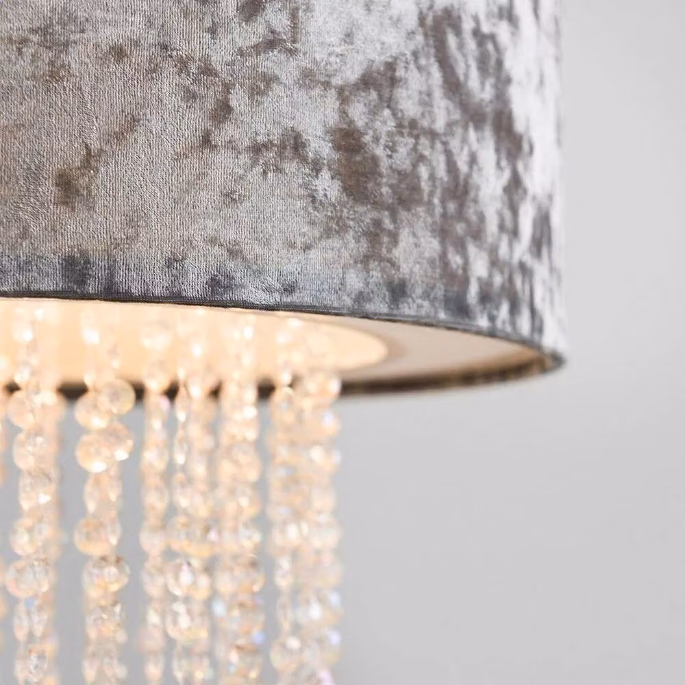 FORGEVIO Set of 2 Grey Cylinder Ceiling Light Shades – 2