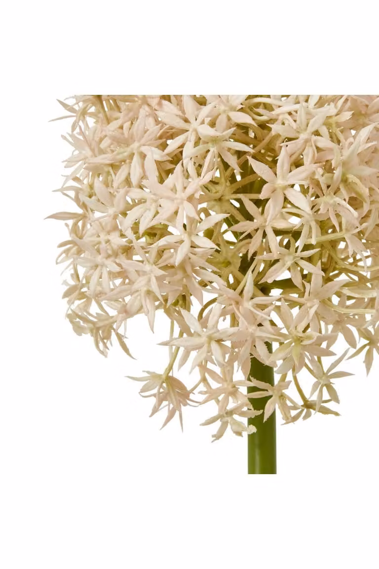 KDMD Pink Medium Allium Stem Faux Floral for Boho Tabletop Decor