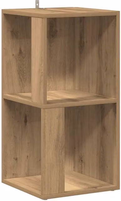 Berkfield Home Artisan Oak Corner Cabinet in Brown, W/D/H: 33 x 33 x 67 cm – 1