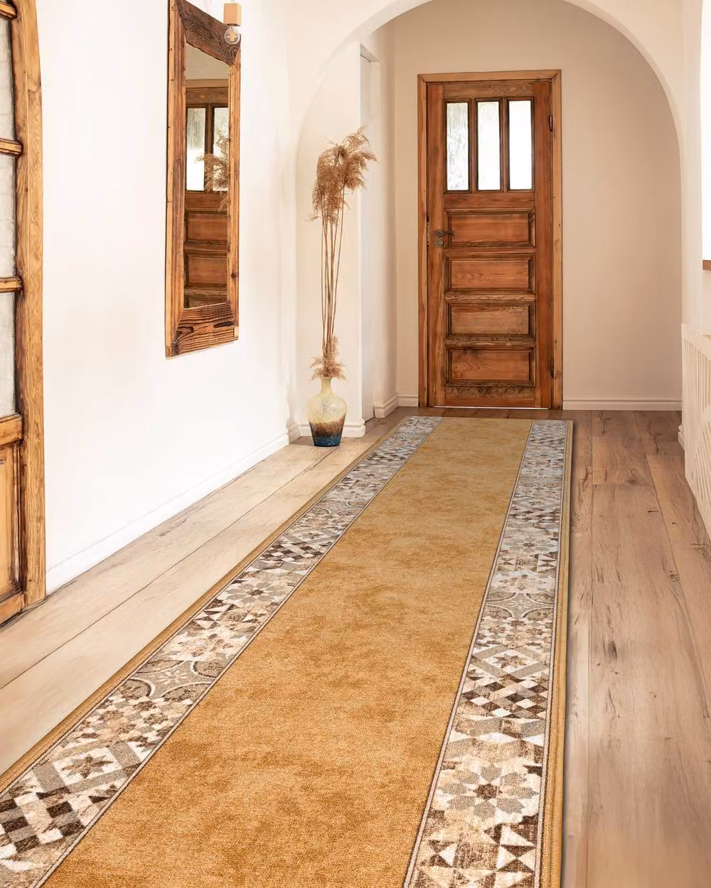 RugsX Murcia Anti-Slip Runner in Brown, W: 67 cm, L: 300 cm – 3