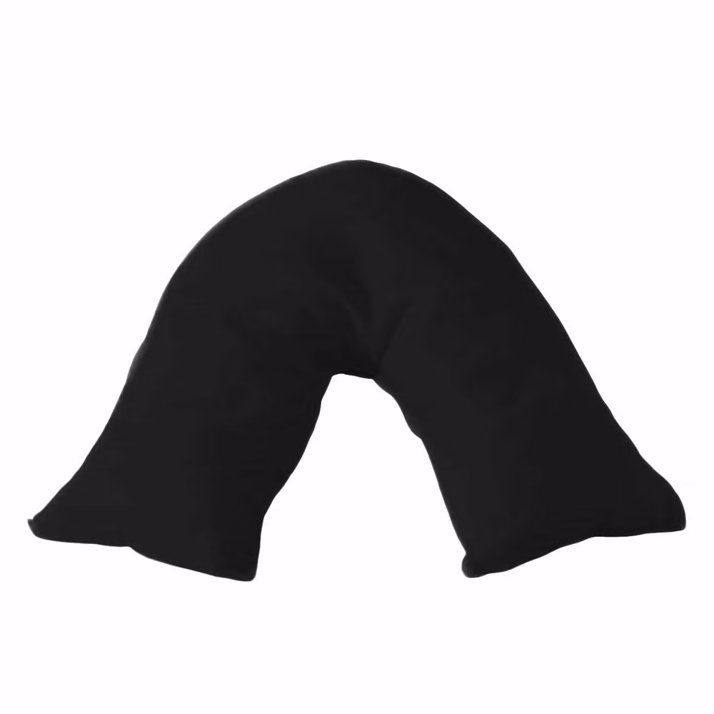 Snug City Black Microfibre Soft Touch V Shape Plain Dyed Pillowcase – 2