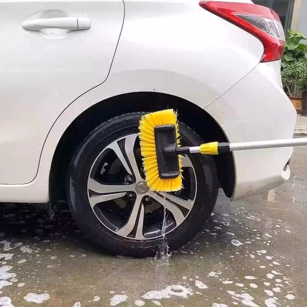 FLAVORA 5ft Water Fed Car Vehicle Wash Brush in Yellow – 3