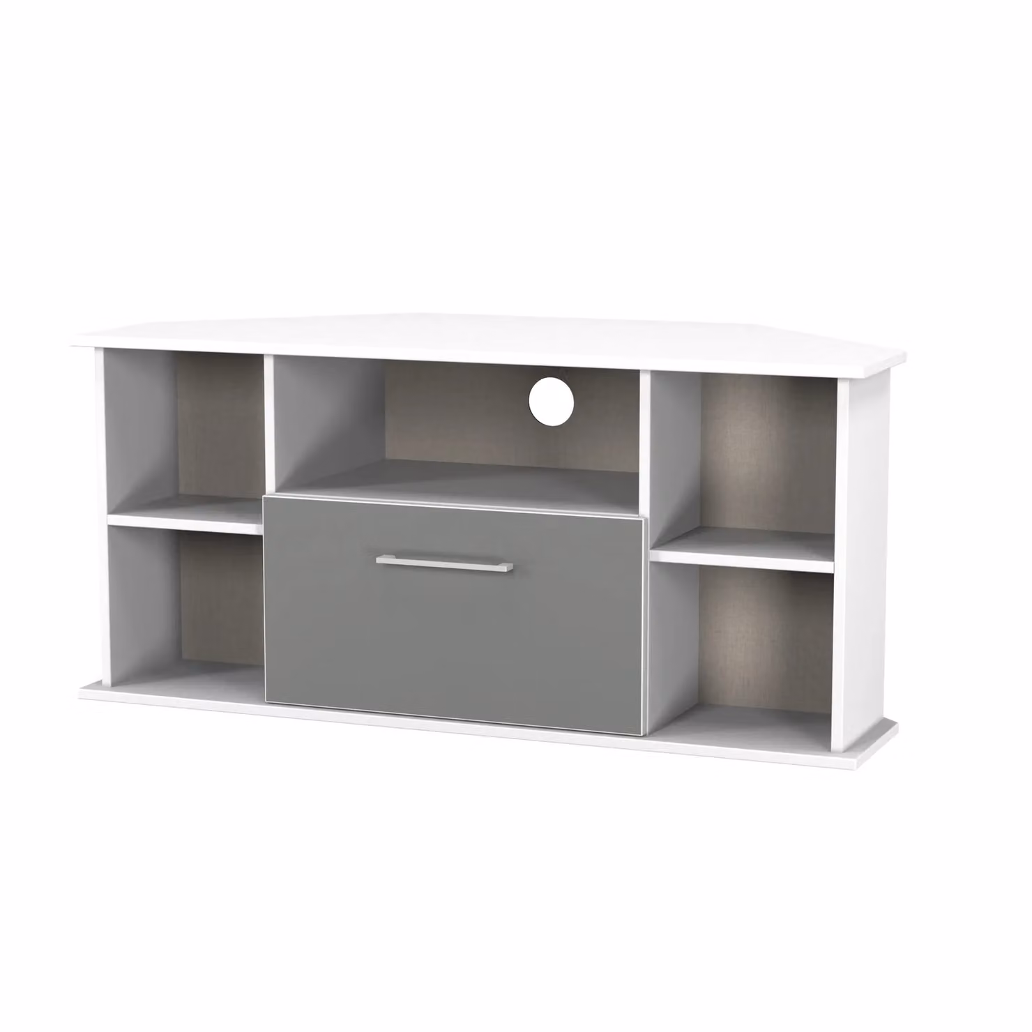 Ready Assembled 2 U Gloucester Corner TV Unit in Mid Grey – 2
