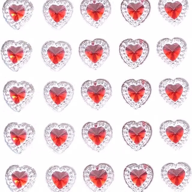 Syntego Red Heart Gems, Pack of 80