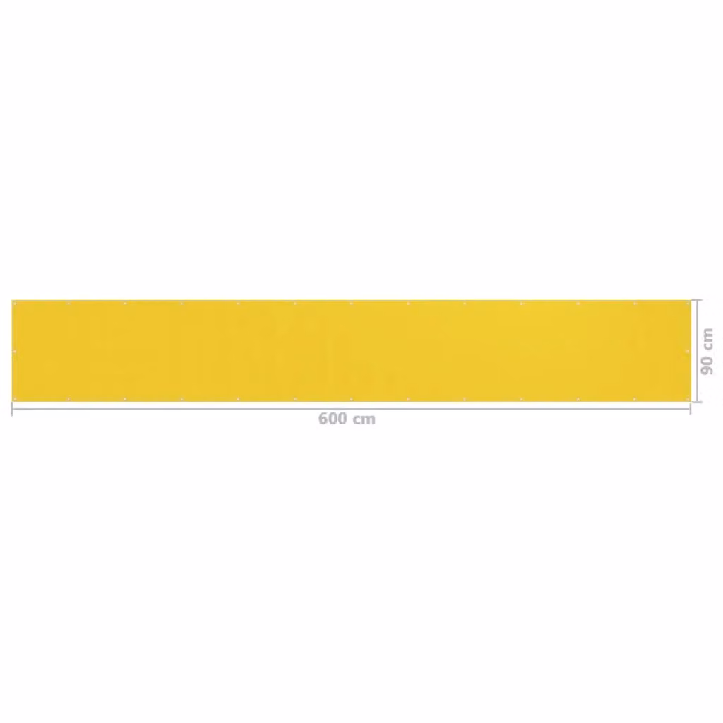 Berkfield Home Yellow HDPE Balcony Screen W: 90 cm, L: 600 cm – 2