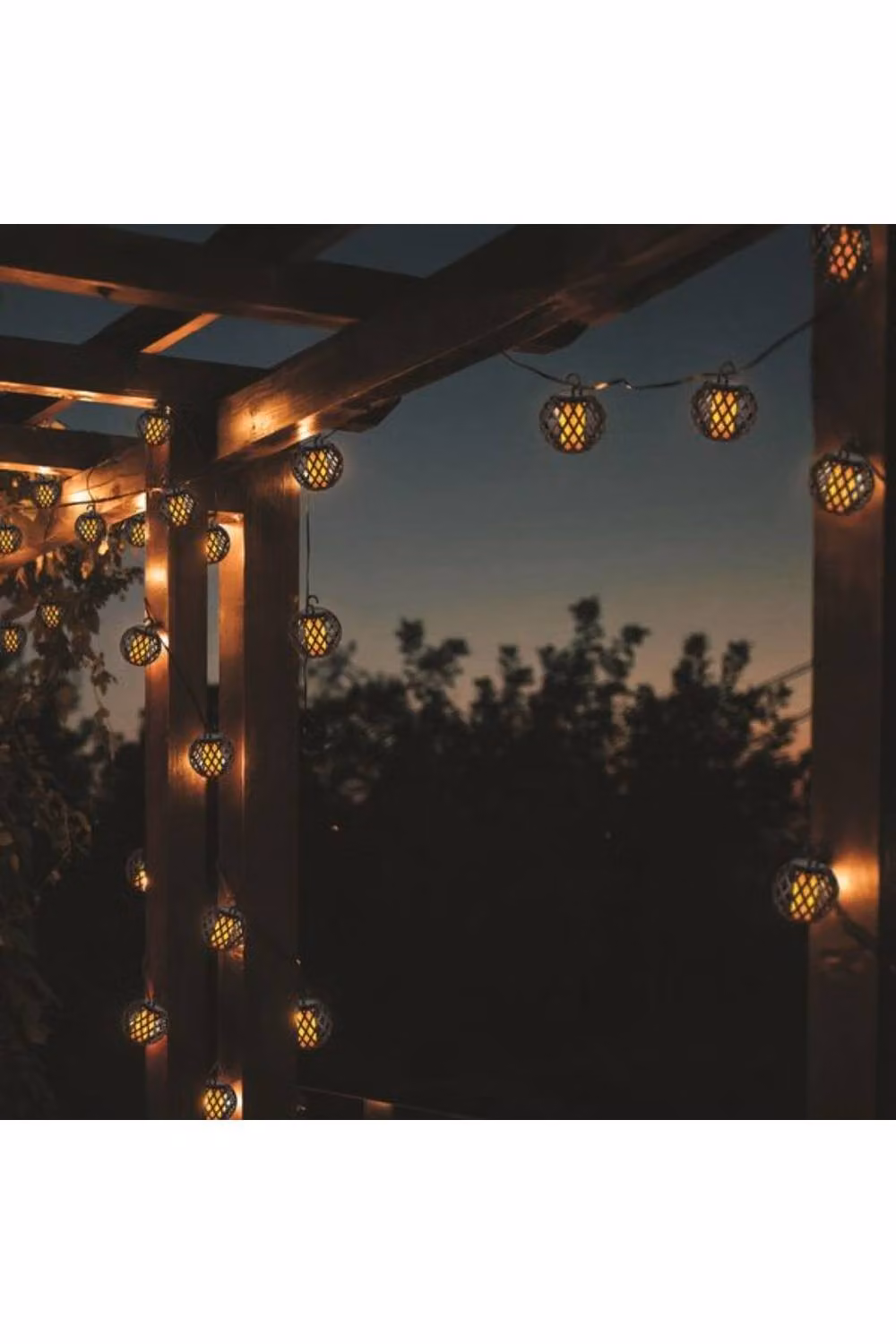 KDMD Yellow Solar Hanging Lantern Lights with Warm White Flickering LED Bulb – 2