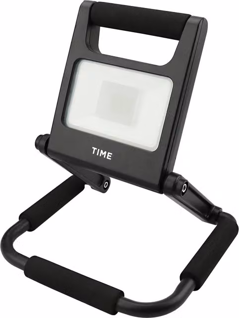 TIMELED 10W Rechargeable Folding LED Flood Light in Black