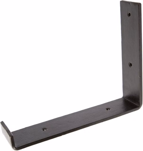 Hammer and Tongs Matt Black Iron Scaffold Board Shelf Bracket, D: 23.5 cm