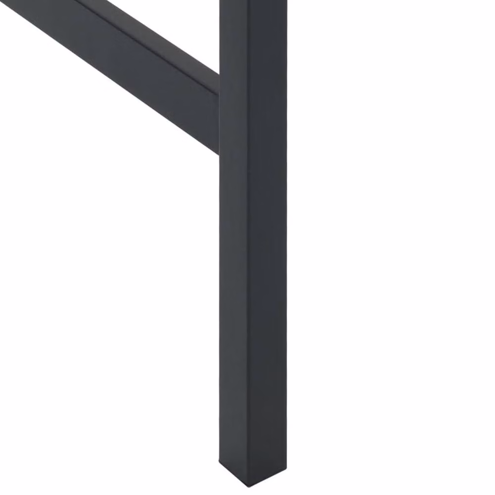 Berkfield Home Bar Table in Black Matt Steel, W/D/H: 200 x 100 x 110 cm – 5