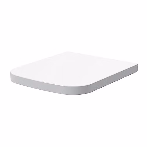 nuie NCG499 Square Soft Close Top Fix Wrapover Toilet Seat, White, W: 420 mm x D: 370 mm x H: 45 mm