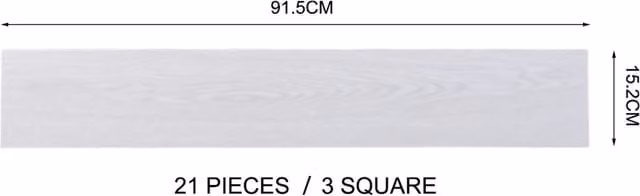 Livingandhome 21-Piece Self-Adhesive Grey Rustic Wood-Look PVC Plank Flooring