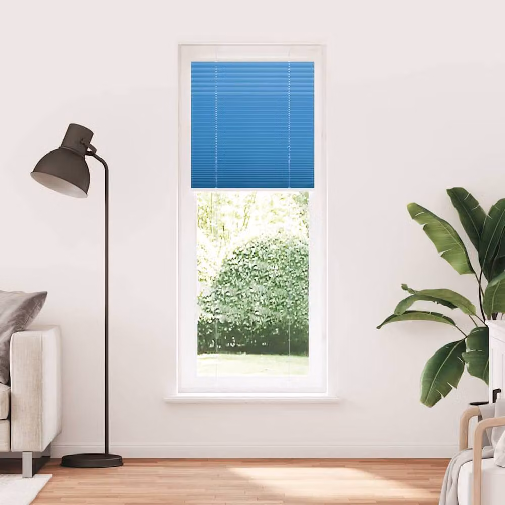 Berkfield Home Blue Single Pleat Day and Night Polyester Blind W: 75 cm, H: 200 cm – 3