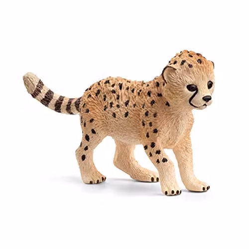 Schleich Wild Life Cheetah Baby Toy Figurine in Black and Multicolour