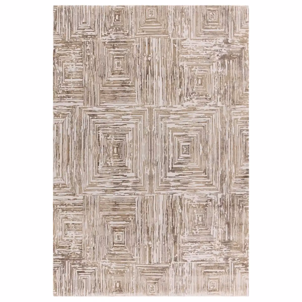The Rug Shop UK Beige Modern Striped Machine Woven Area Rug W: 200 cm, D: 290 cm – 2