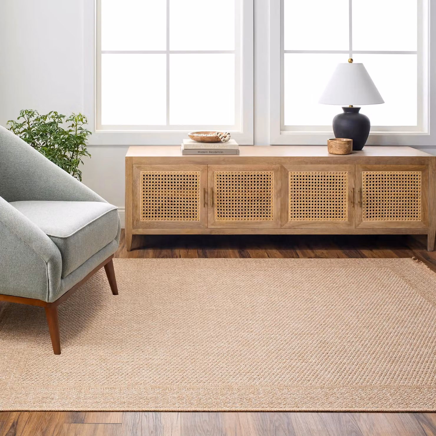 Livabliss Mirage-Cottage Beige Jute-Look In- & Outdoor Rug with Fringes W: 160 cm, D: 215 cm – 4