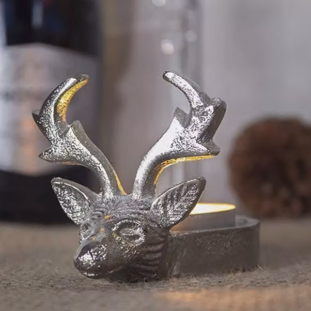 Marco Paul Silver Stag Tealight Candle Holder
