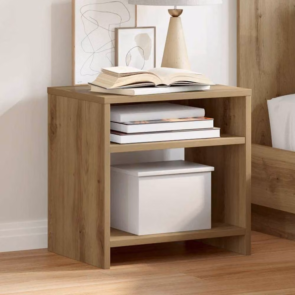 Berkfield Home Artisan Oak Bedside Cabinet in Brown, W/D/H: 40 x 30 x 40 cm – 2