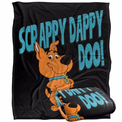 LOGOVISION Scooby Doo Scrappy Kids Super Soft Silky Touch Fleece Throw Blanket, Multicolour, W: 127.0 cm x L: 152.4 cm