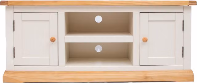Cabinet Bits Trevi 2 Door White Pine Wood TV Stand – 1