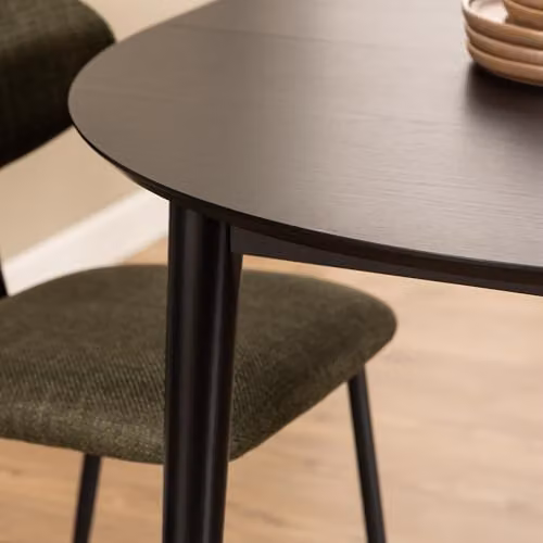Furniture To Go Montreux Round Extending Dining Table and 4 Cassandra Dining Chairs in Black – 3