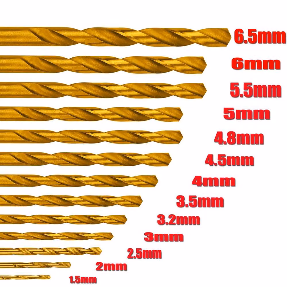 Kelvenix 13-Piece HSS Cobalt Twist Drill Bit Set in Gold – 2