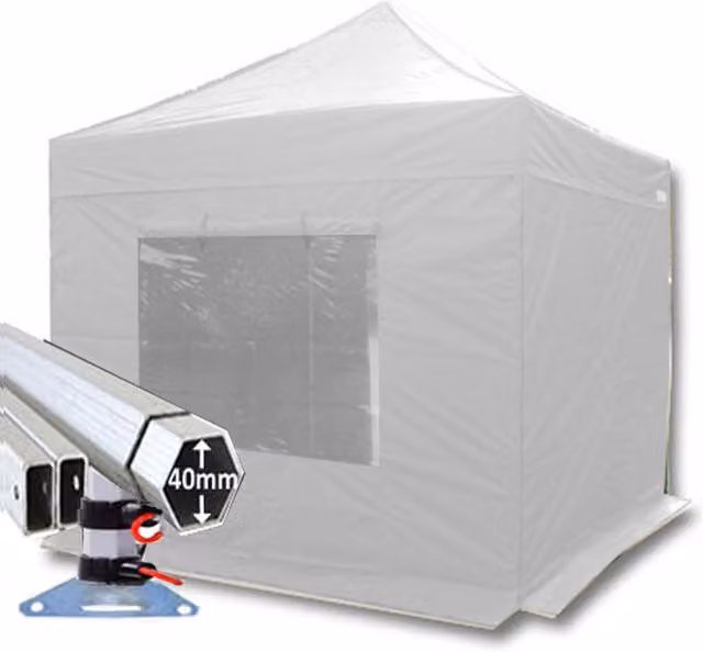 Extreme 40 Instant Pop Up Gazebo by Crocodile Trading Ltd, White, W: 300 cm, D: 300 cm, H: 170 cm