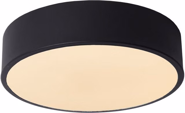 Lucide Modern Round LED Flush Ceiling Light, Black