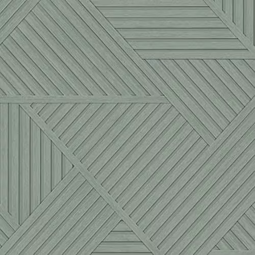 Holden Decor Sage Green Wood Effect Geometric Abstract Wallpaper