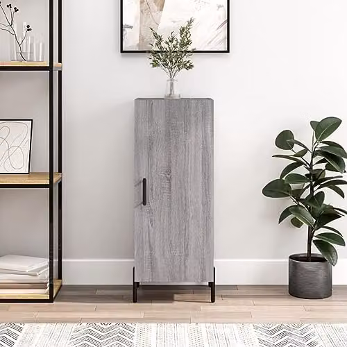 vidaXL Modern Grey Sonoma Sideboard in Engineered Wood W/D/H: 34.5 x 34 x 90 cm – 2