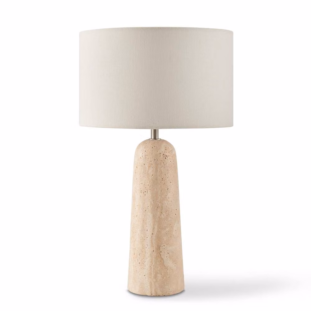 FurnitureboxUK Teresia Travertine Stone Table Lamp in Beige – 3