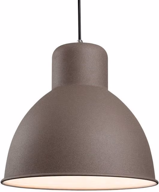 Netlighting Riva 1 Industrial Concrete and Metal Bar Ceiling Pendant Light in Grey with E27 Socket
