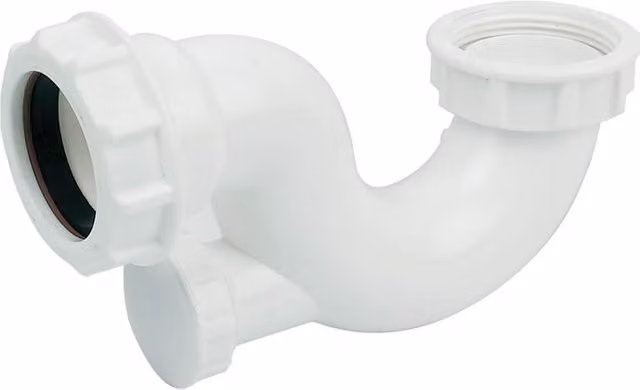 FloPlast White Flat Shallow Bath Trap with 20mm Seal and 40mm Outlet