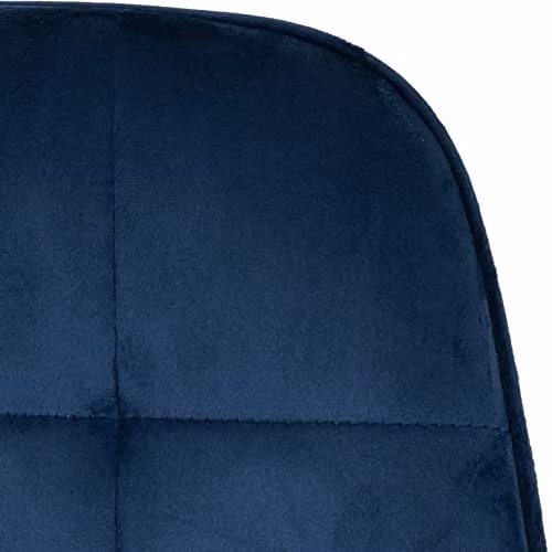 Seconique Lukas Set of 2 Blue Velvet Dining Chairs with Cantilever Metal Base – 5