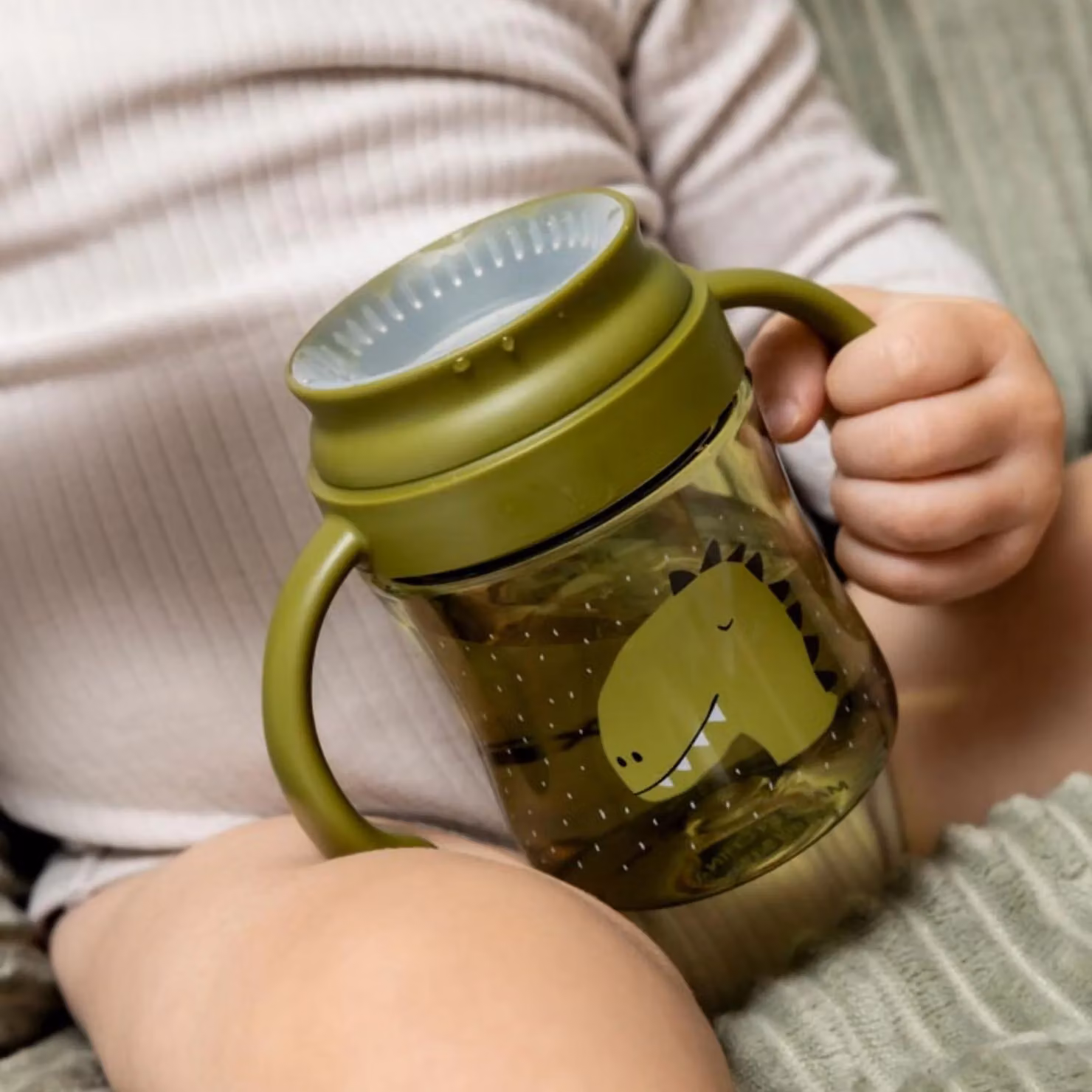 Trixie Mr. Dino 360 Cup with Handles and Lid, Green – 2