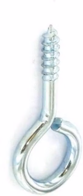 Securit Zinc Plated Silver Screw Eyes, Pack of 3