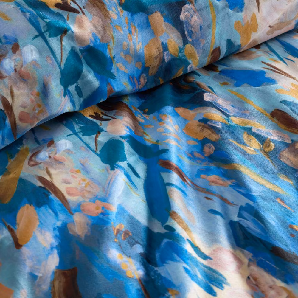 Portfolio Home Daphne Blue Floral Microfibre Duvet Cover and Pillowcase Set, W/D/H: 200 x 200 cm – 3